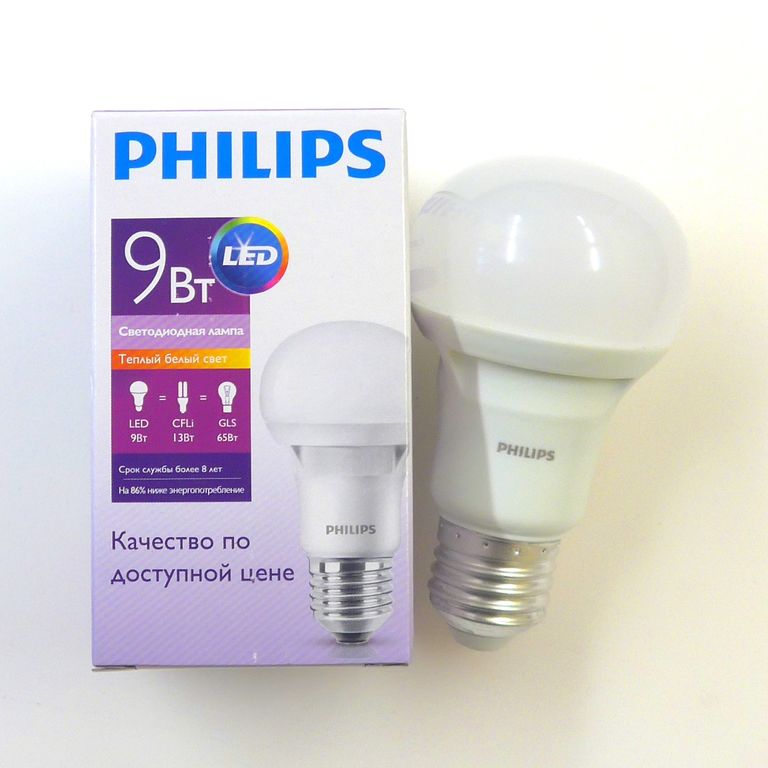 Лампа светодиодная LED 9(75)вт Е27 3000К 230в ESSENTIAL тепло белая матовая