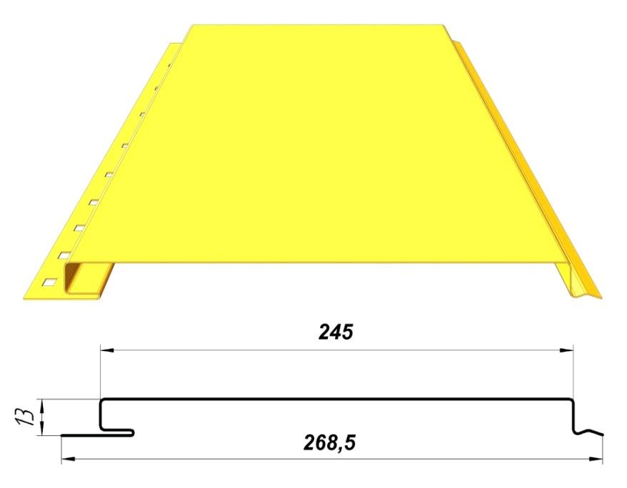 Линеарная панель (0,2685 м) Полиэстер 0,5 мм