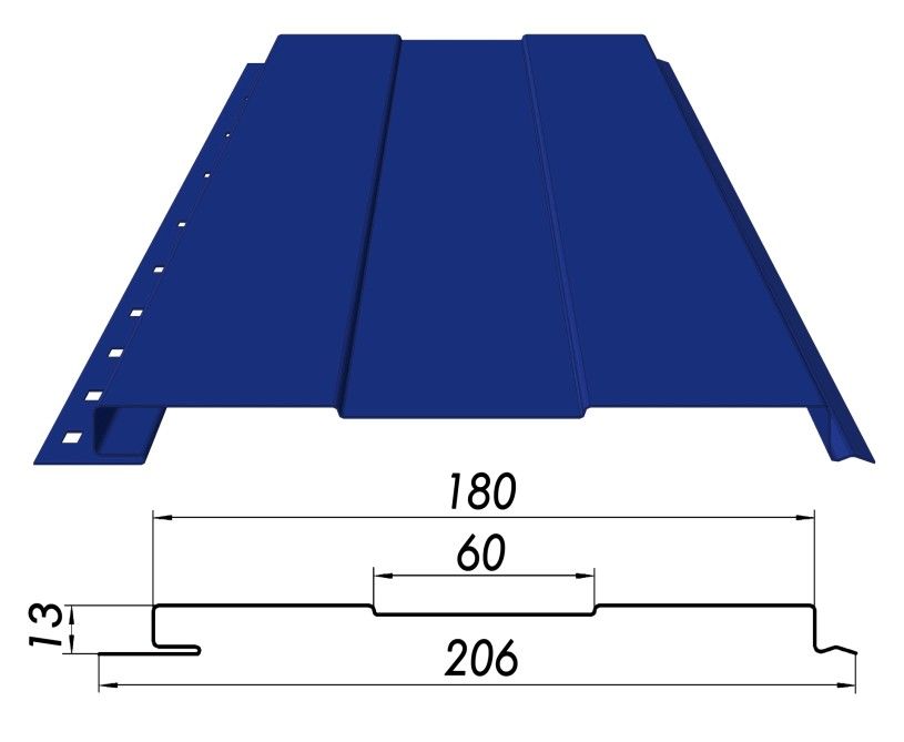 Линеарная панель (0,206 м) Полиэстер 0,45 мм
