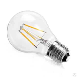 Лампа LED 10вт 230в, Е27 теплая Gauss Filament 