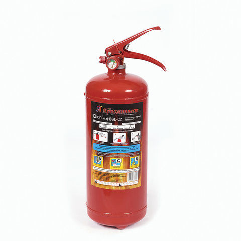 Огнетушитель порошковый ОП-2, АВСЕ (твердые, жидкие, газообразные вещества,