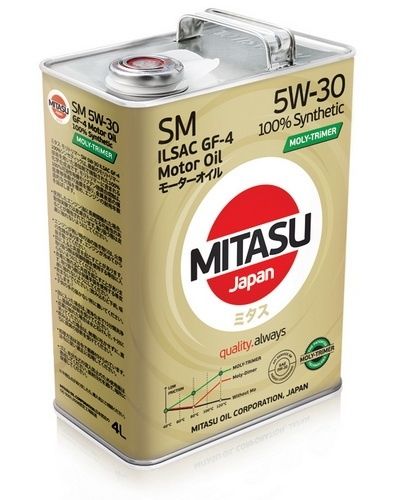 Масло синтетическое MITASU MOLY-TRIMER 5W30 SM/CF, 4л