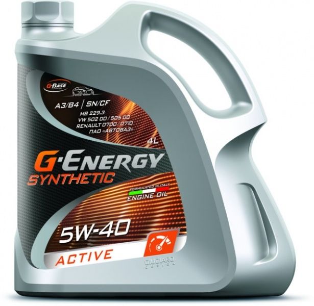 Масло моторное G-Energy Synthetic Active 5W-40 SN/CF (4л) синт