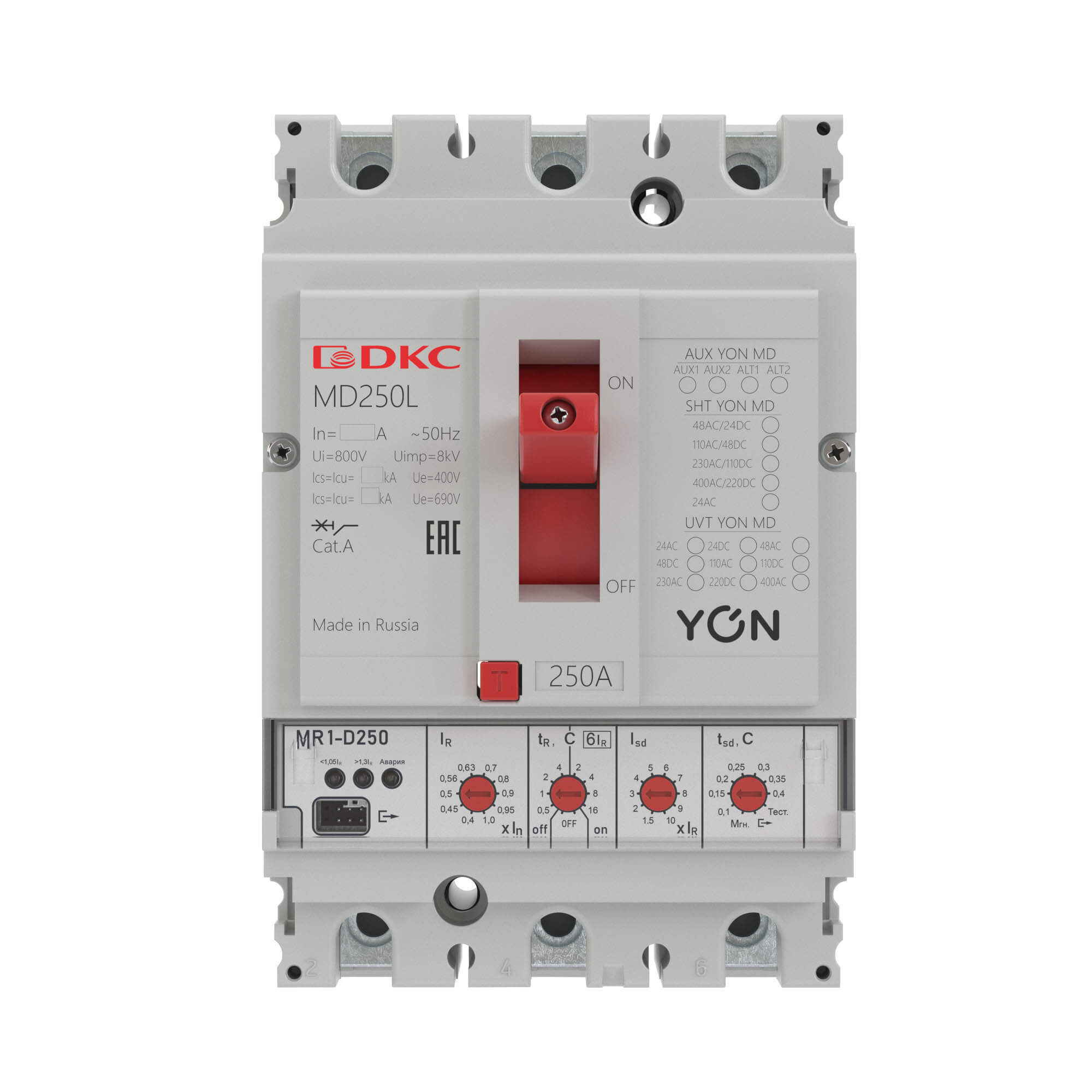 Выключатель автоматический в литом корпусе YON MD160N-MR1 DKC