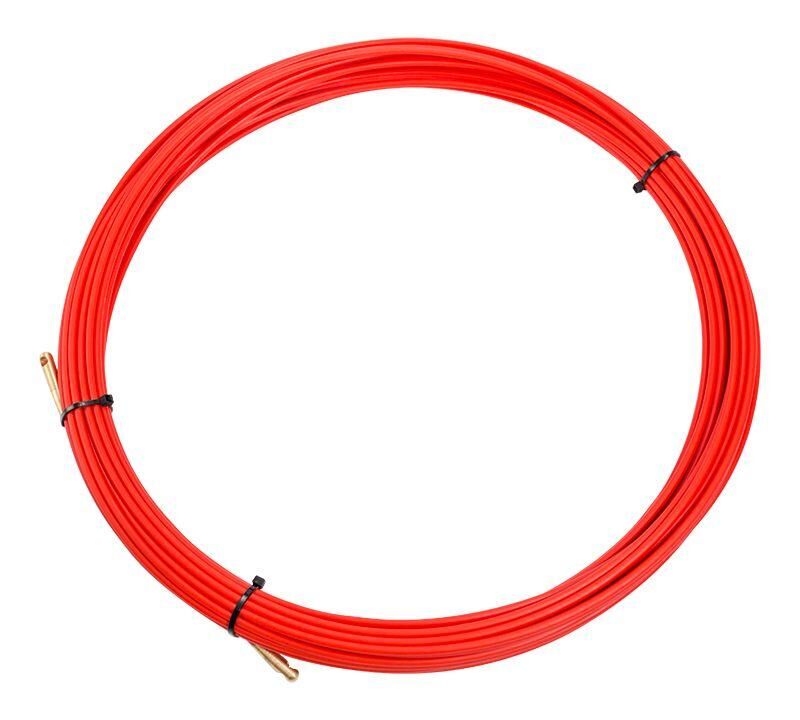 Протяжка кабельная (мини УЗК в бухте) стеклопруток d = 3.5 мм 20 м цвет красный Rexant 47-1020