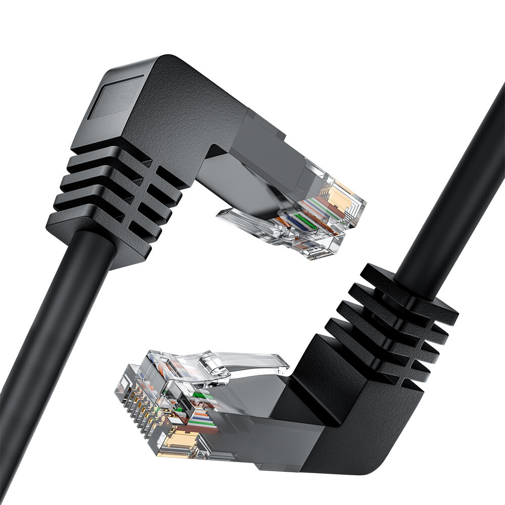 Патч-корд верхний угол / верхний угол UTP cat.6 10 Гбит/с RJ45 LAN компьютерный кабель для интернета контакты 24 GOLD
