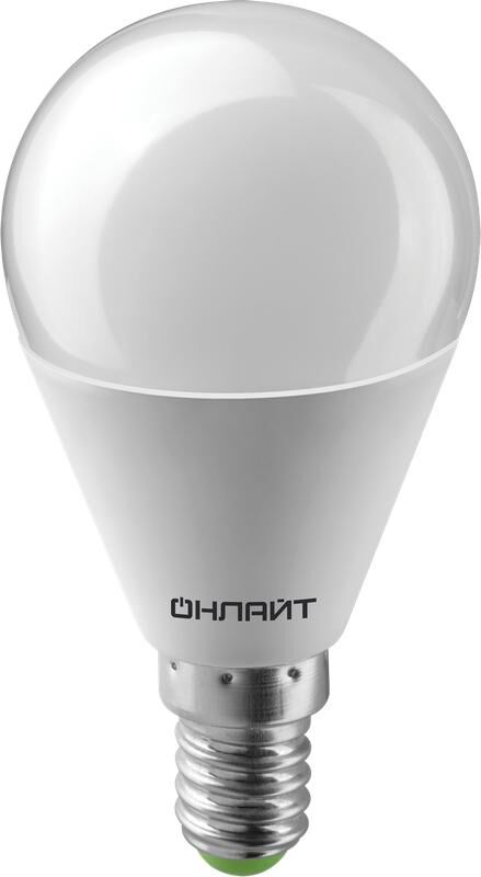 Лампа светодиодная 71 625 OLL-G45-8-230-4K-E14 8 Вт шар 4000К нейтральный цвет белый E14 600 лм 176-264В ОНЛАЙТ 71625