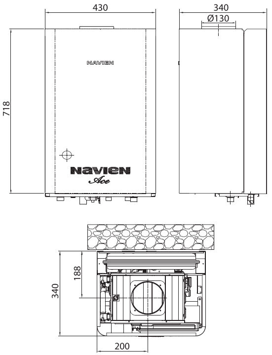 Настенный газовый котел Navien ATMO 24AN купить в Нижнем Новгороде ...