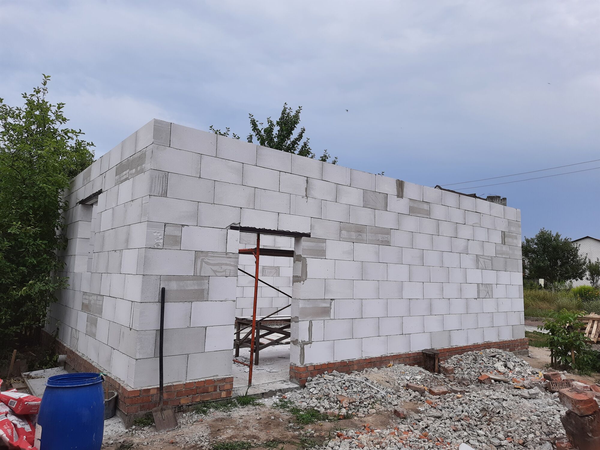 Строительство стен из блоков