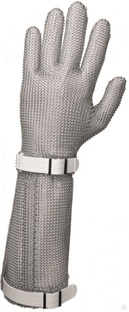 Кольчужная перчатка на руку с отворотом 19 см Niroflex EasyFit размер L 