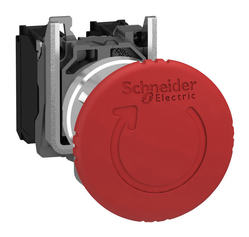 Кнопка красная Гриб с фиксацией 1но/1нз XB4-BS8445