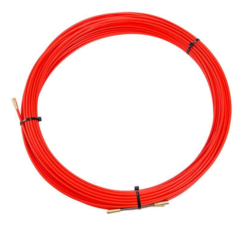 Протяжка кабельная (мини УЗК в бухте) 30 м стеклопруток d 3.5 мм цвет красный REXANT 47-1030 Rexant