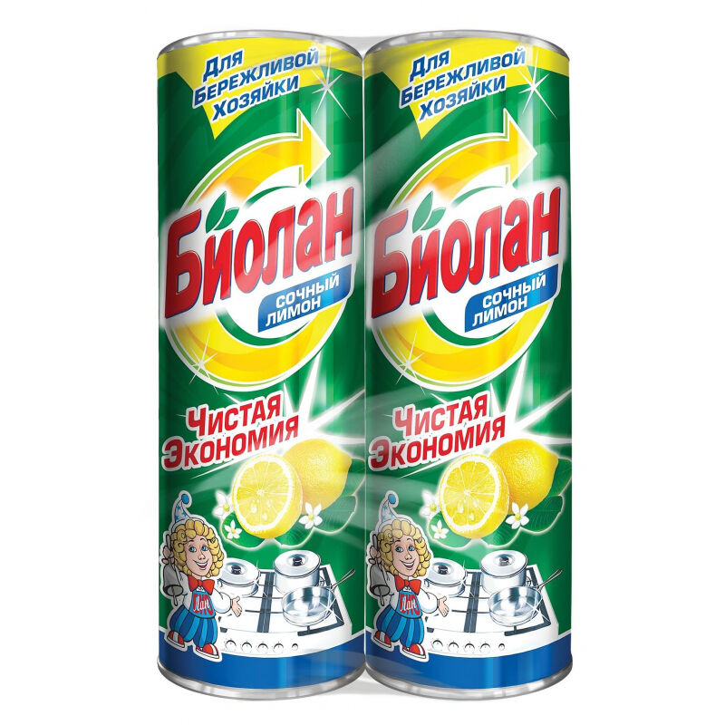 Средство БИОЛАН чистящее Сочный лимон 400гр/24
