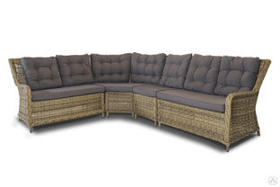 "Бергамо" модульный диван из ротанга, цвет соломенный #1