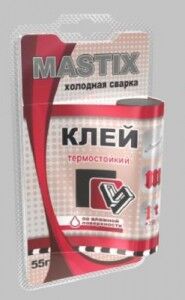 Клей термостойкий +250С (холодная сварка), 55гр Mastix