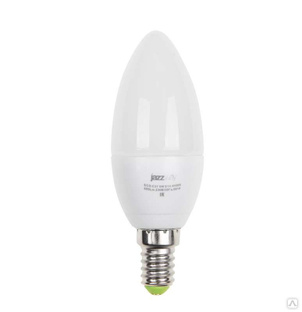 JazzWay Лампа светодиодная PLED-Eco-C37 5Вт свеча 4000К нейтр. бел. E14 400лм 220-240В JazzWay 1036865A 