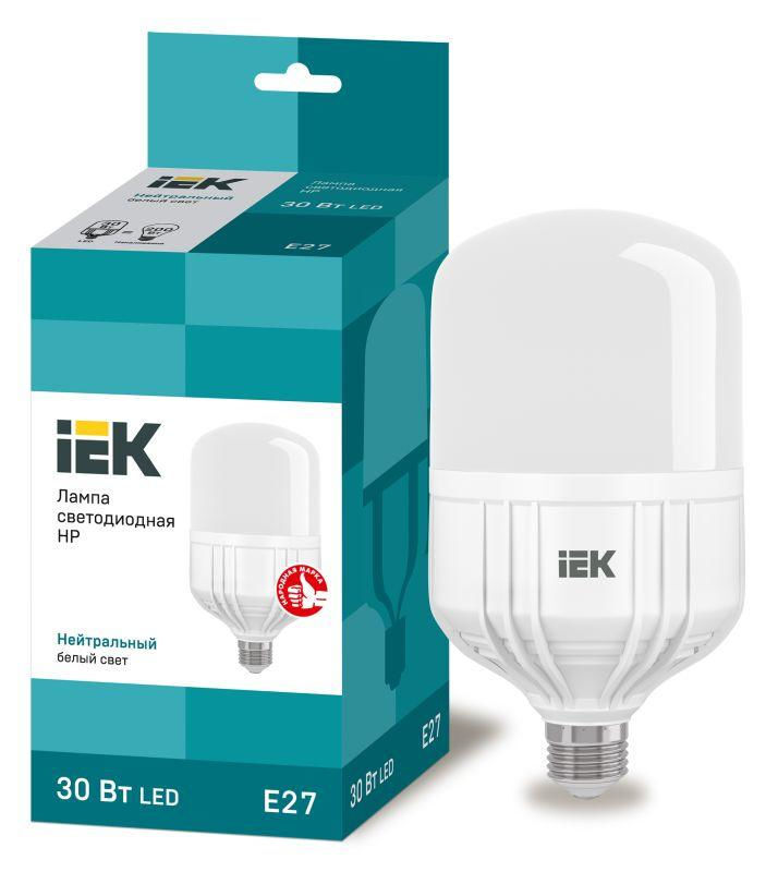 IEK Лампа светодиодная HP 30Вт 4000К нейтр. бел. E27 230В IEK LLE-HP-30-230-40-E27