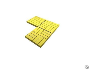 Тротуарная плитка "12 кирпичей 500х500х60" (жёлтая)