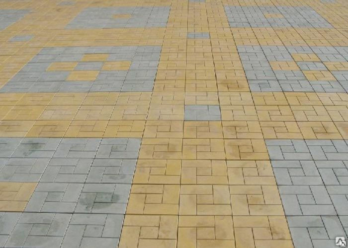 Тротуарная плитка Калифорния 300х300х50 жёлтая