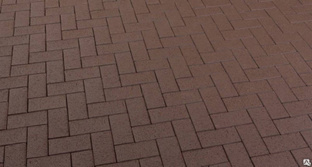 Тротуарная плитка "Кирпичик 100х200х55" (коричневая) 