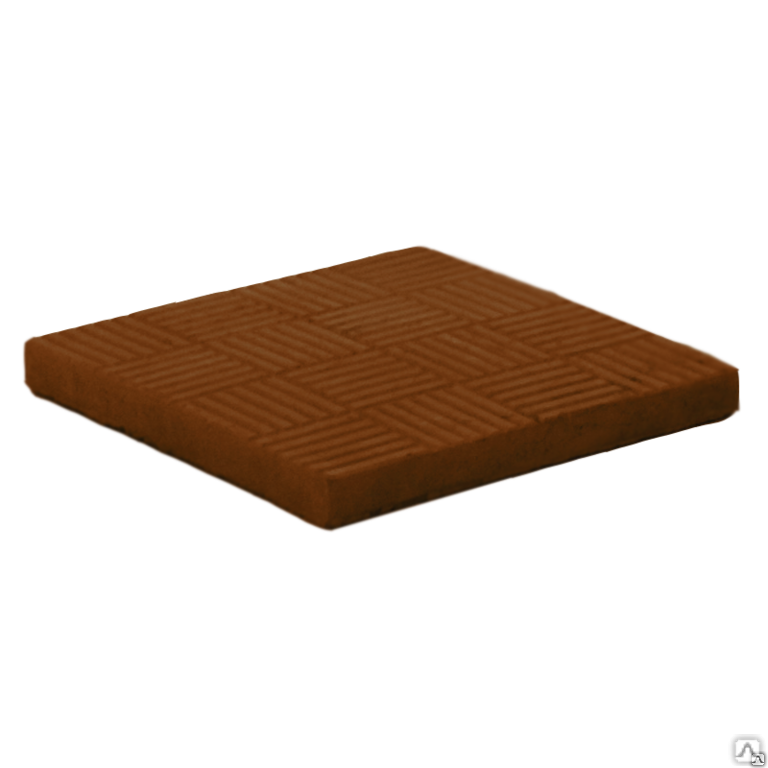 Тротуарная плитка Паркет 300х300х30 коричневая