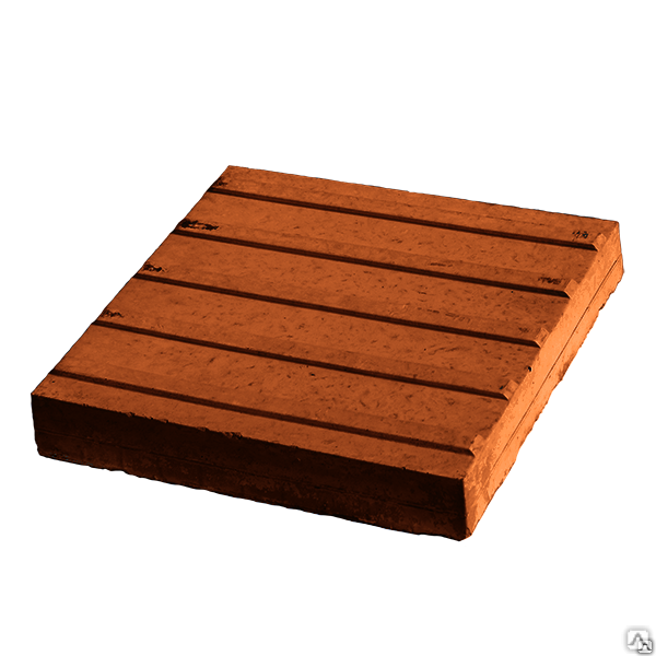Тротуарная плитка Тактильная 300х300х60 коричневая