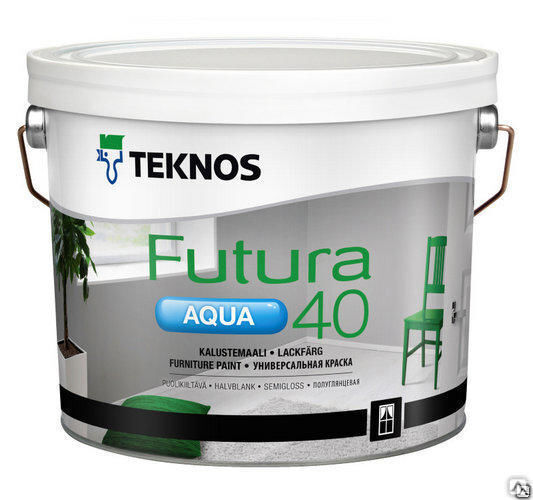 Краска акрилатная водная Futura aqua 40 база 0.9 л