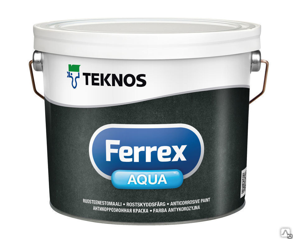 Антикоррозийная краска Ferrex aqua серая 1 л