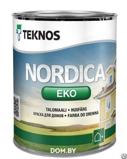 Краска для деревянных домов Nordica eko база 9 л