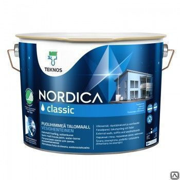 Краска для домов из дерева Nordica classic база 9 л