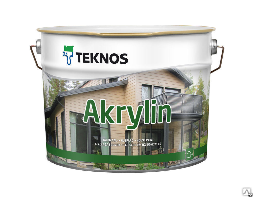Краска TEKNOS Akrylin база 3 краска для домов 9 л