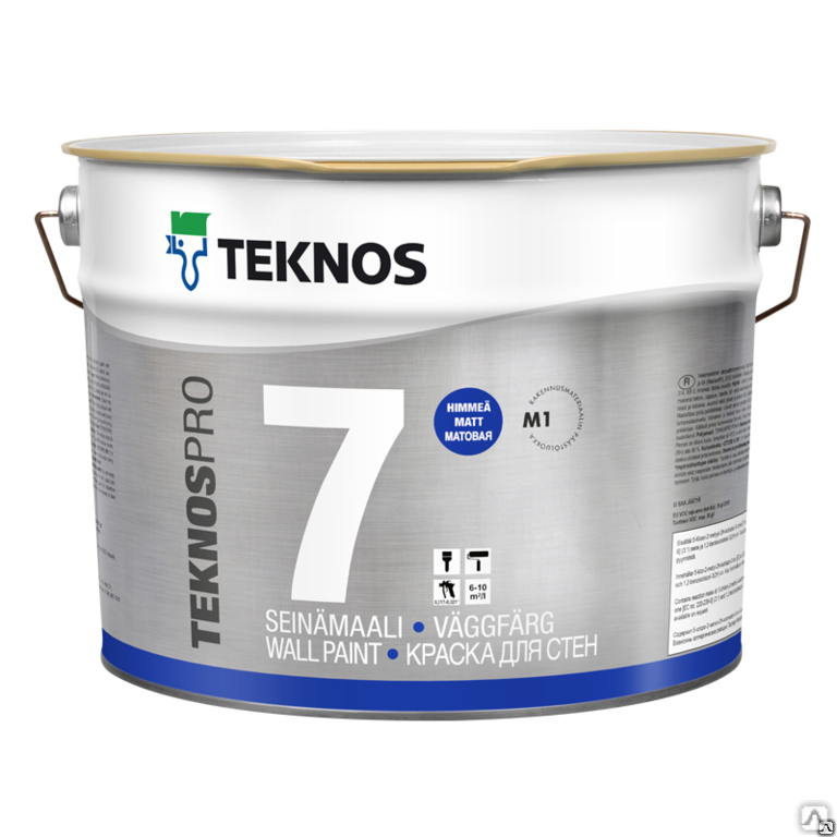 Краска для стен и потолков Teknospro 7 база 9 л