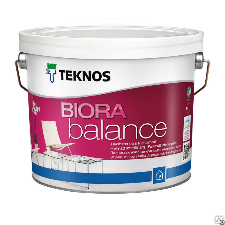 Краска для интерьеров Biora balance база 0.9 л