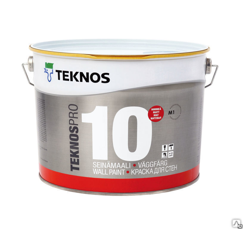 Краска для интерьеров Teknospro 10 база 9 л