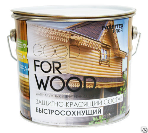 Декоративно-защитное сред-во для дерева Farbitex Профи wood, Калужница, 10л