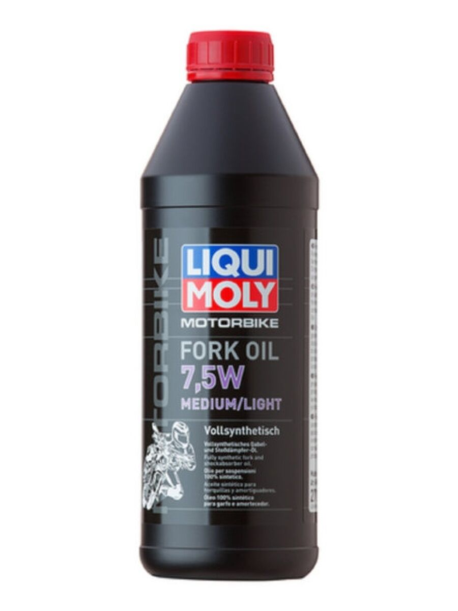 Синтетическое масло для вилок и амортиз. LiquiMoly Motorbike Fork Oil Medium/Light 7,5W 1 л