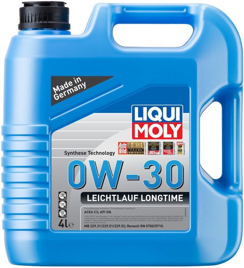 Моторное масло LiquiMoly НС-синтетическое Leichtlauf Longtime 0W-30 SN C3 4 л