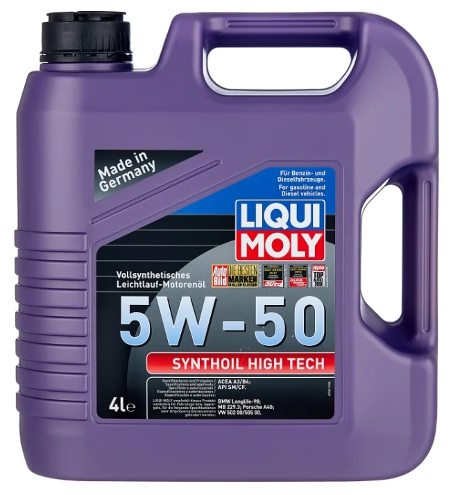 Моторное масло LiquiMoly синтетическое Synthoil High Tech 5W-50 CF/SM A3/B4 60 л