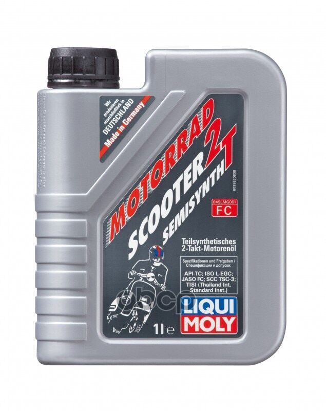 Моторное масло LiquiMoly полусинтетика для скутеров Motorbike 2T Semisynth Scooter TC FC L-EGD 1 л