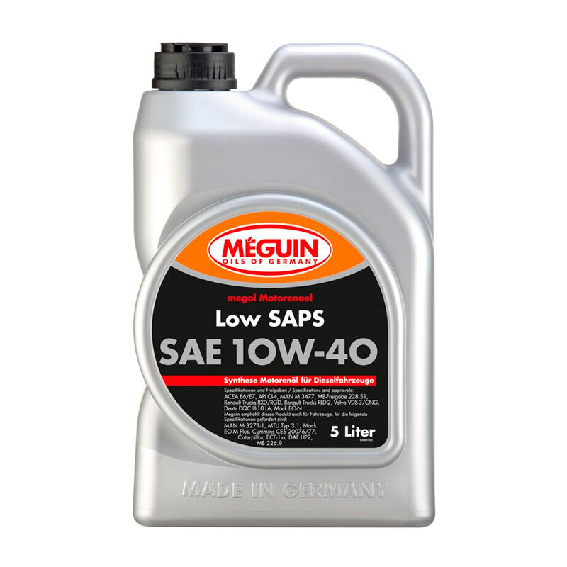 Моторное масло Meguin НС-синтетическое Megol Motorenoel Low SAPS 10W-40 CI-4 E6/E7/E9 5 л