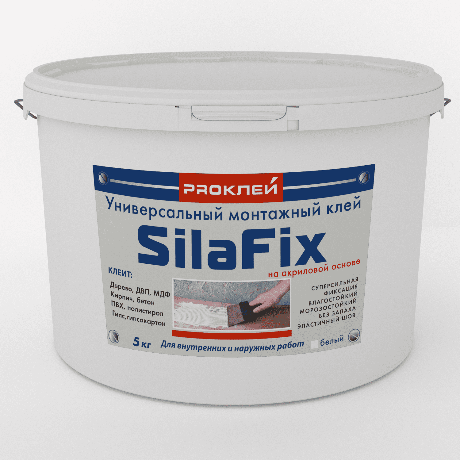 PROКлей SILAFIX белый акриловый ведро 5 кг