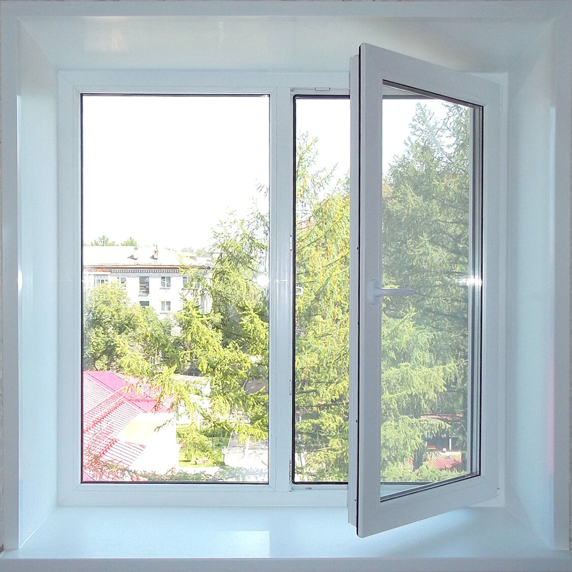 Окна куйбышева. Стеклопакет 24мм Schmitz. Пластиковое окно. Окна ПВХ. Окно двухстворчатое пластиковое.