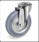 Колесо Tellure Rota 237901 поворотное, диаметр 80мм, грузоподъемность 65кг, серая резина, сталь