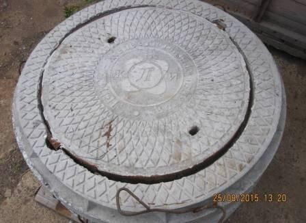 Люк бетонный наружный диаметр 84 см / комплект