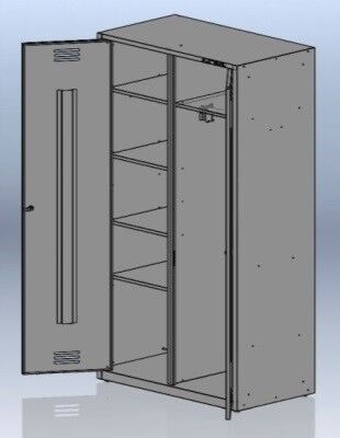 Шкаф металлический для одежды 600х500х1850