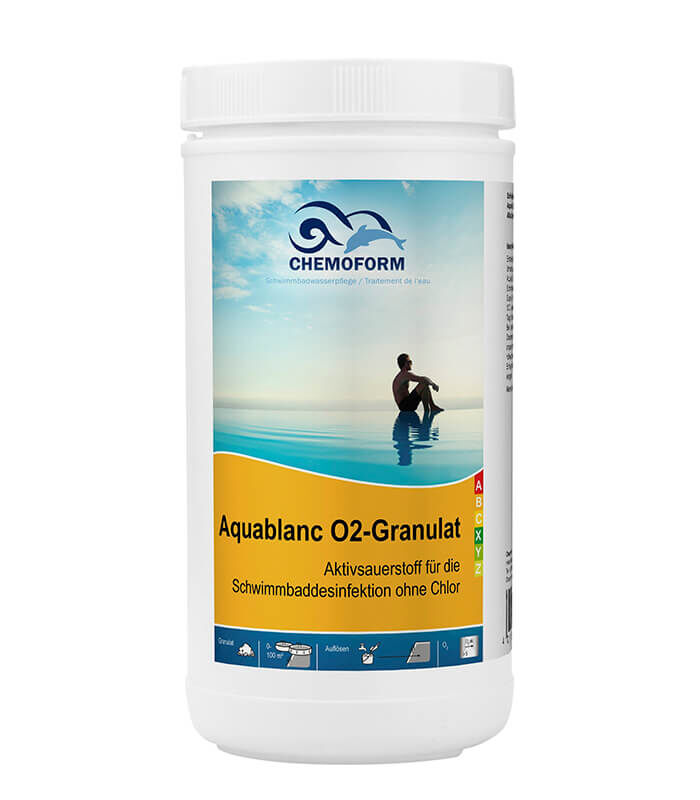 Аквабланк О2 (активный кислород) для дезинфекции воды в бассейнах, гранулированный, 1 кг, Chemoform (0591001)