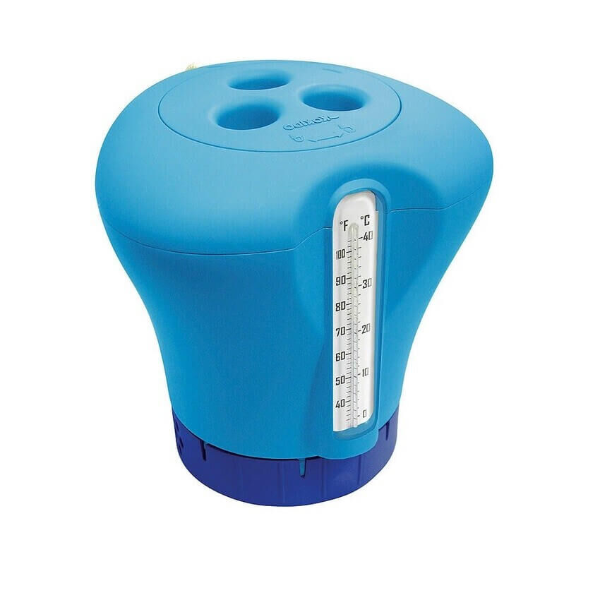 Поплавок-дозатор для химии в таблетках до 75 мм, с термометром, синий (Kokido K619BU)
