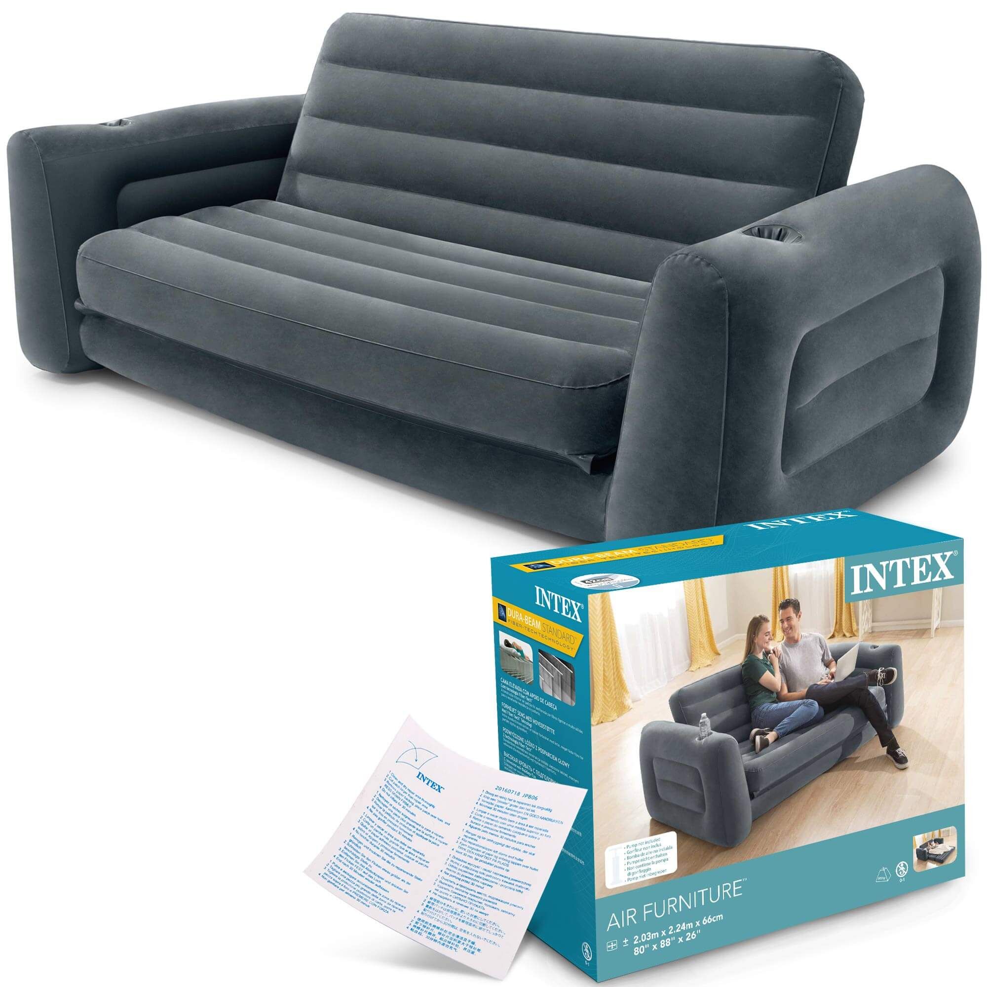 Надувной диван-трансформер Pull-out Sofa, Intex - 66552