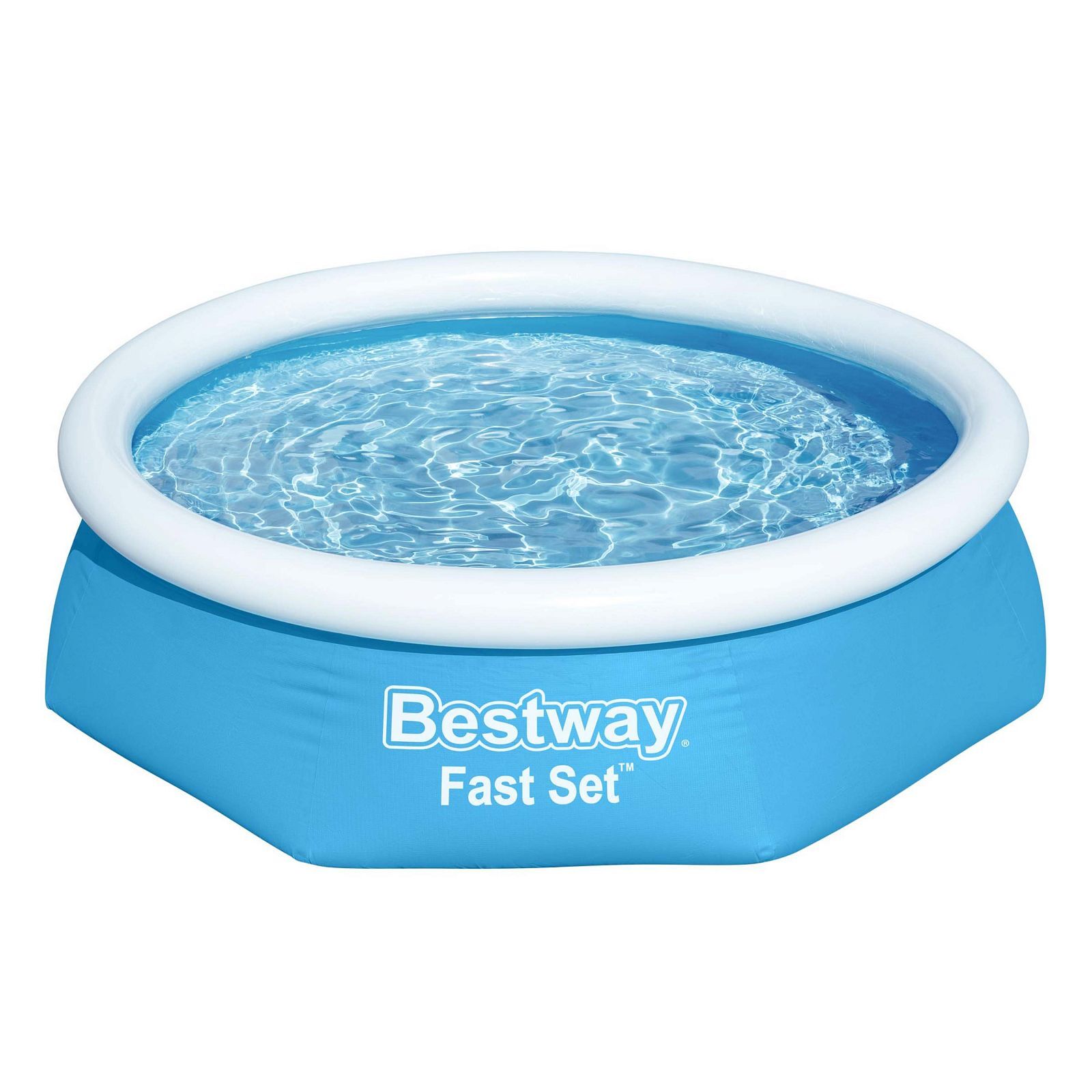 Бассейн Bestway с надувным бортом Fast Set 244х61см 1880л, ф-насос, картридж 58093 (I) арт.57450