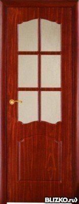Ламинированная дверь «Классик» со стеклом 900 мм, Итальянский орех